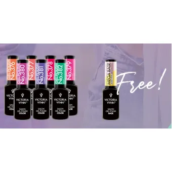 Salon Gellak 8-pack | Dopamina 376 - 382 + GRATIS MEGA Base Blink Pink (8 ml)